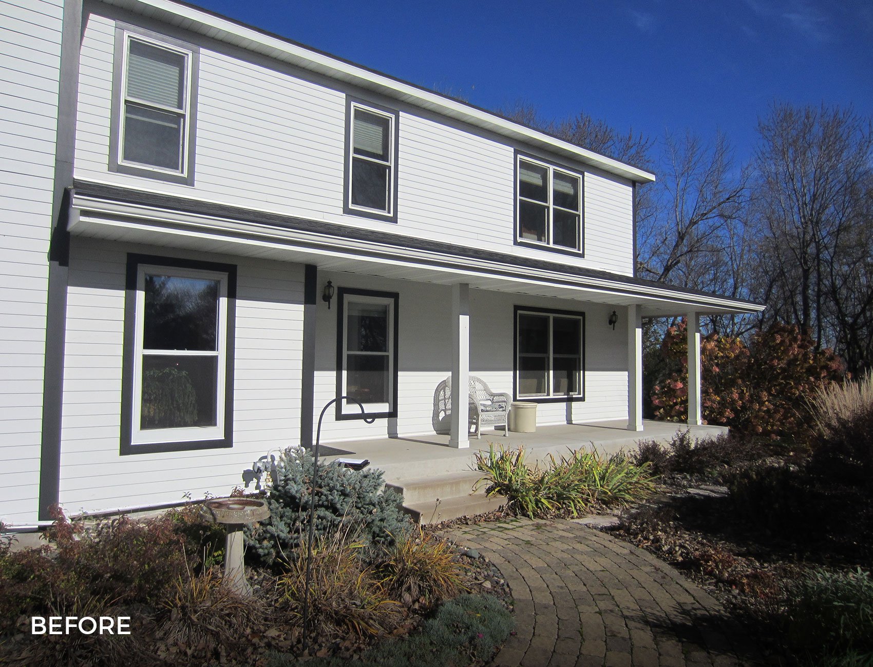 Before photo of porch