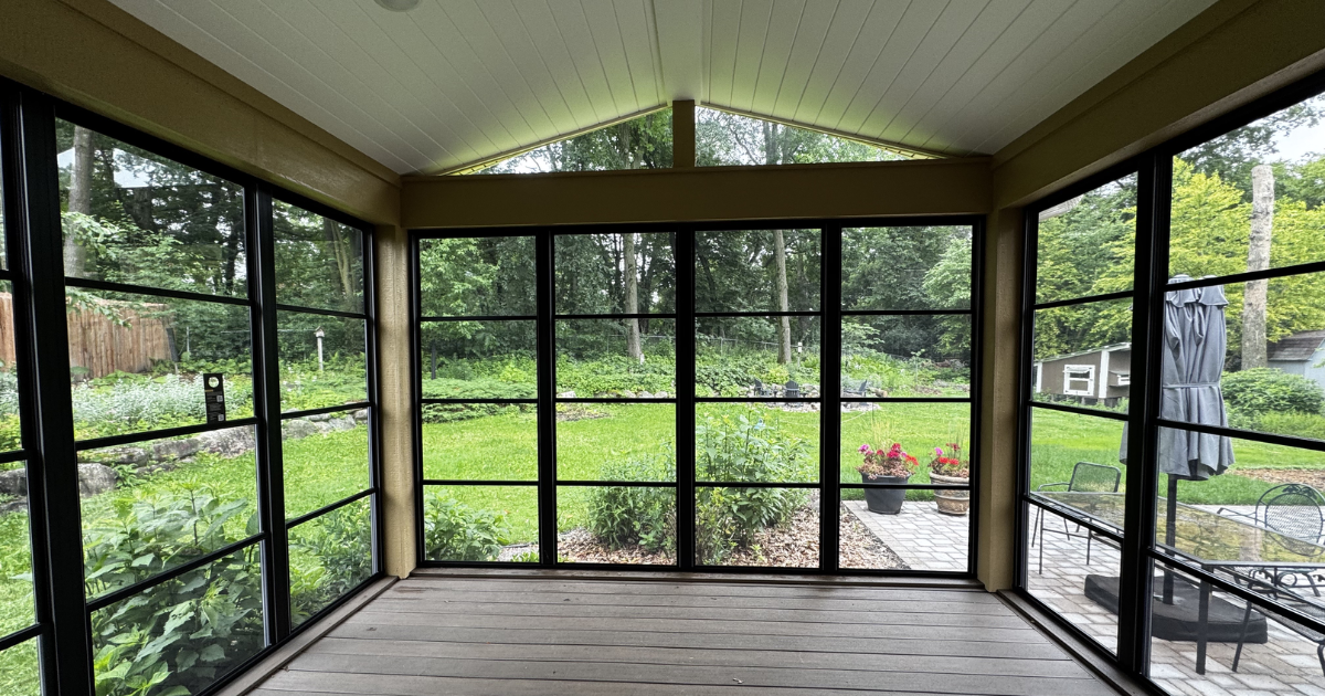 Porch windows with no center bar