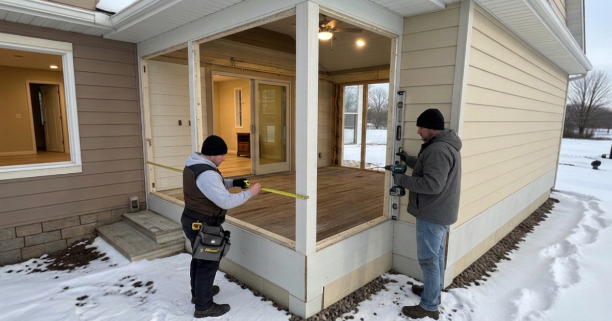 DIY porch window installation